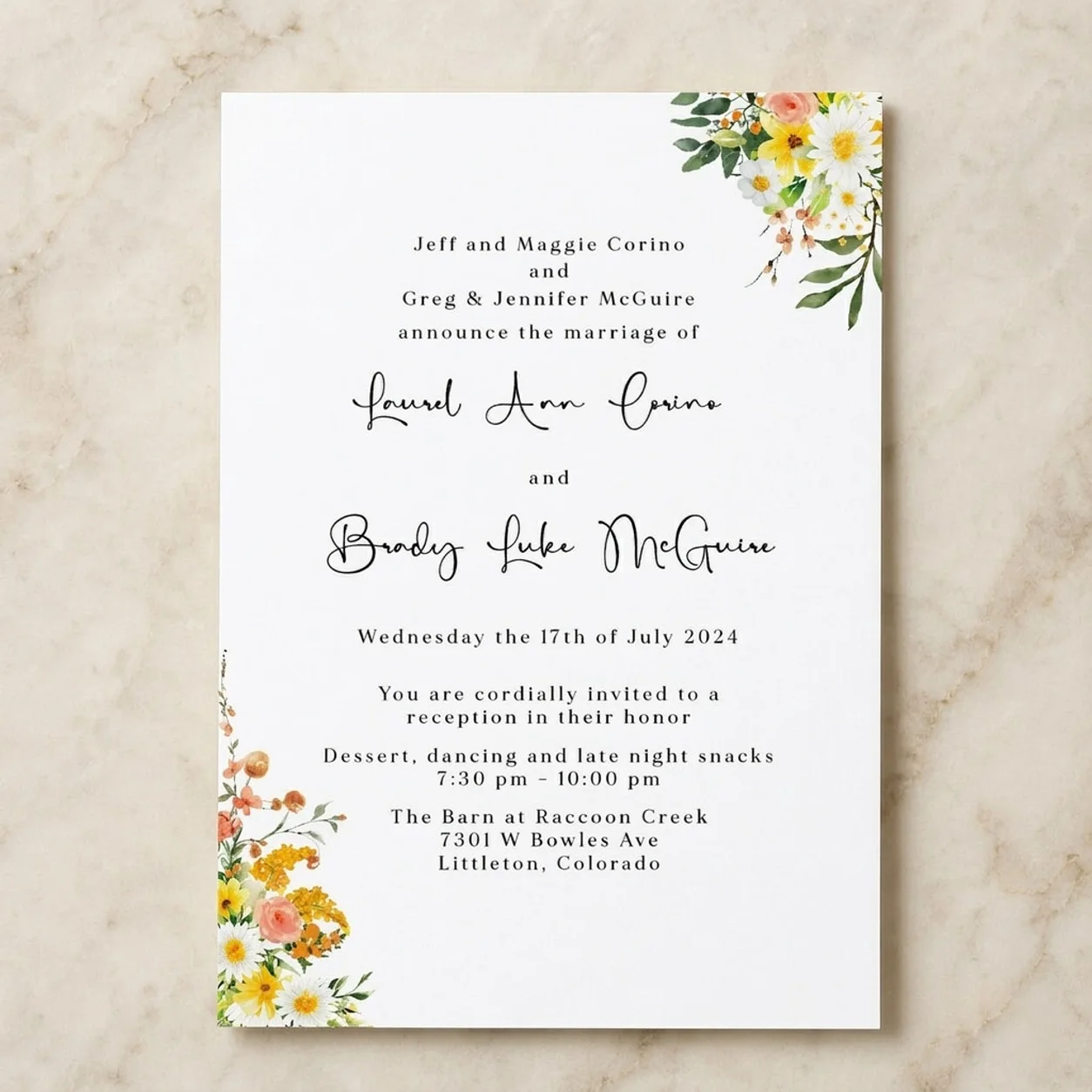 Custom LDS wedding invitation design 16